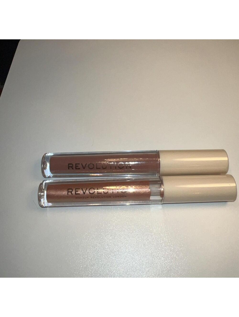 REVOLUTION Nudes Collection Metallic + Matte Gloss In Lingerie & Stripped